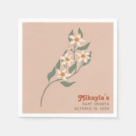 Servilleta De Papel Little Wildflower Fall Rustic Boho Baby Shower