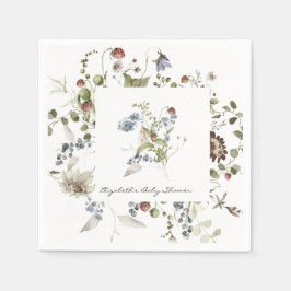 Servilleta De Papel Little Wildflower Floral Floral Baby Shower Napkin