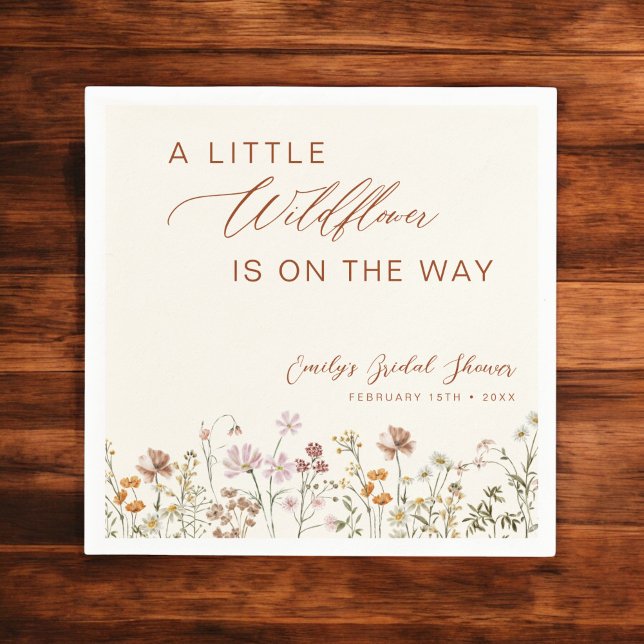 Servilleta De Papel Little Wildflower on the Way Baby Shower (Subido por el creador)