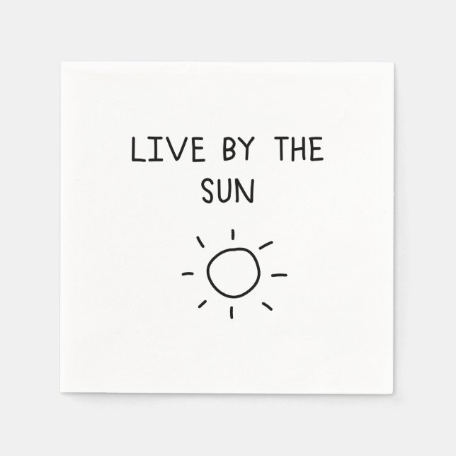 Servilleta De Papel Live By the Sun (Anverso)