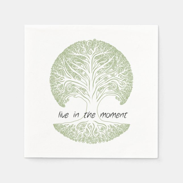 Servilleta De Papel Live in the Moment Tree (Anverso)
