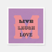 LIVE LAUGH LOVE NAME PURPLE PAPLE MODERNO