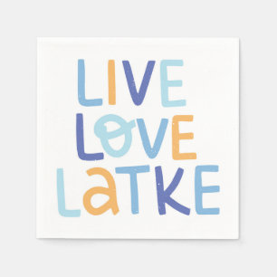 Servilleta De Papel Live Love Latke Hanukkah Design
