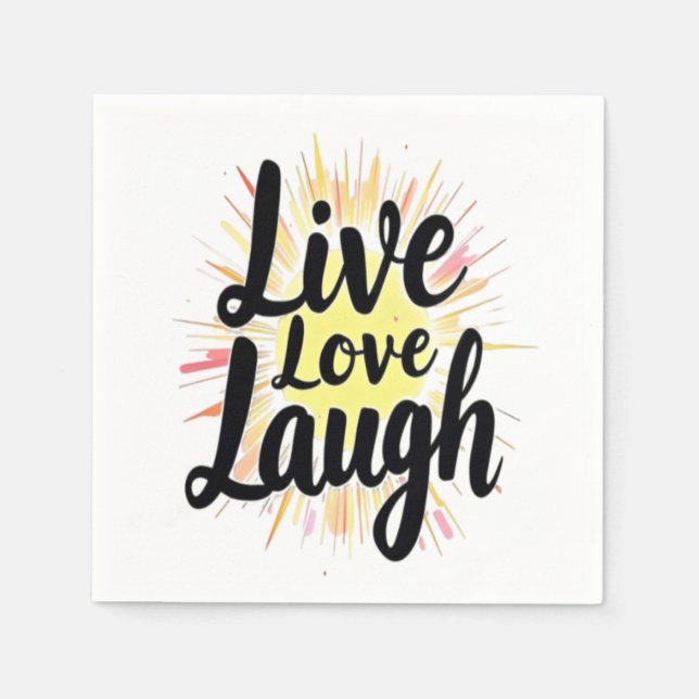 Servilleta De Papel Live Love Laust Motivational Burst (Anverso)