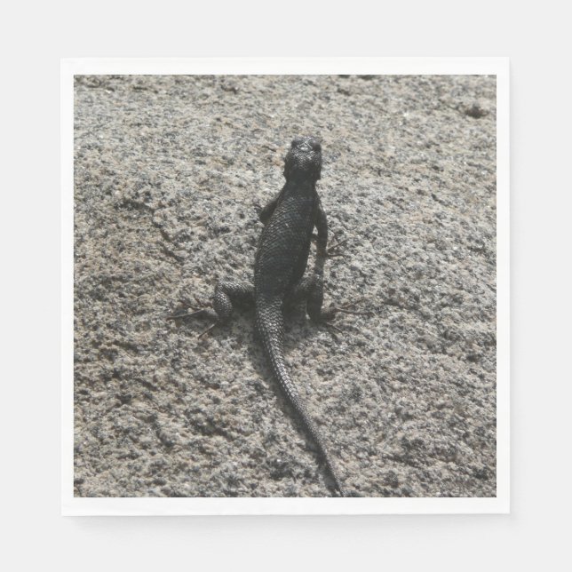 Servilleta De Papel Lizard negro (Anverso)