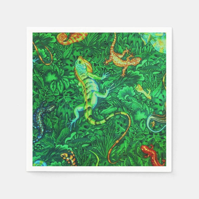 Servilleta De Papel Lizards Batik (Anverso)