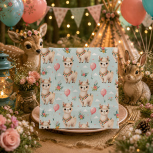 Servilleta De Papel Llama Boho Adorable