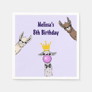 Servilleta De Papel Llama de 3 cutas enfrenta cumpleaños Personalizado