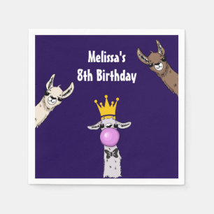 Servilleta De Papel Llama de 3 cutas enfrenta cumpleaños Personalizado