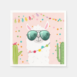Servilleta De Papel Llama Rama Papel Napkins Fiesta Fiesta Alpaca