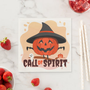 Servilleta De Papel Llamado de Espíritu de Halloween