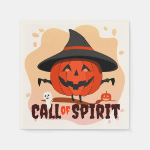 Servilleta De Papel Llamado de Espíritu de Halloween