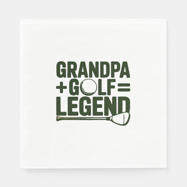 Servilleta De Papel Llámame Abuelo, Mírame Golf (Anverso)