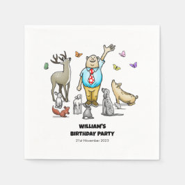 Servilleta De Papel Llamando a todos los animales