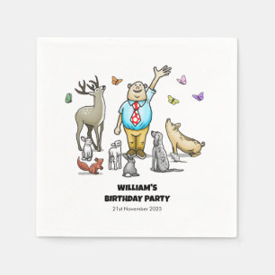 Servilleta De Papel Llamando a todos los animales