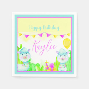 Servilleta De Papel Llamas de fiesta cumpleaños personalizado para niñ