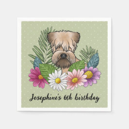 Servilleta De Papel Llanta blanda y más terrible con flores Cumpleaños