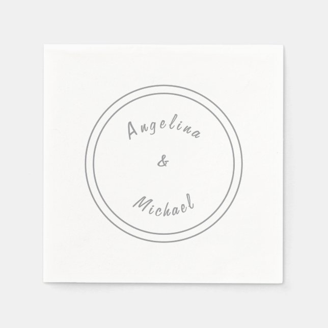Servilleta De Papel Llanura Minimalista moderna única (Anverso)