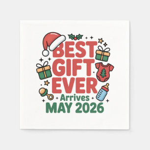 Servilleta De Papel Llega el mejor regalo de Navidad del embarazo mayo