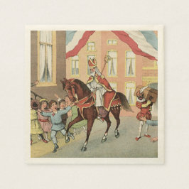 Servilleta De Papel Llegada de Sinterklaas Dutch St. Nick St. Nicholas