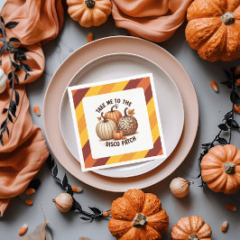 Servilleta De Papel Llévame a la Fiesta de Calabazas Disco Patch de Ot