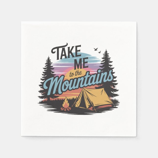 Servilleta De Papel Llévame A Las Montañas - Campamento Natural (Anverso)