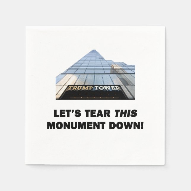 Servilleta De Papel Lloremos este monumento (Anverso)