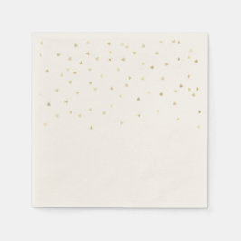 Servilleta De Papel Llueven Gold Hearts Paper Napkins Set de 50+