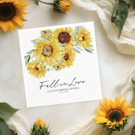 Servilleta De Papel Lluvia de Amor Bridal Shower Girasoles