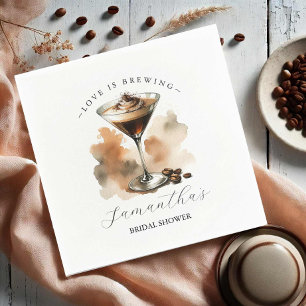 Servilleta De Papel Lluvia de Amor para Novias: Martini de Espresso