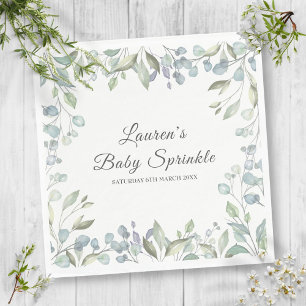 Servilleta De Papel Lluvia de bebé floral verde país