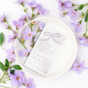 Servilleta De Papel Lluvia de boda de acuarela con lazo púrpura