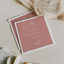 Servilleta De Papel Lluvia de Boda Floral de Jardín Rosa Rosado
