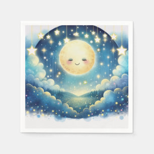 Servilleta De Papel Lluvia de Estrellas en Acuarela Baby Shower