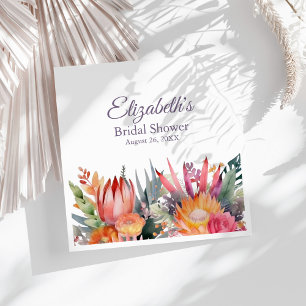 Servilleta De Papel Lluvia de Flores Tropicales Coloridas para la Novi