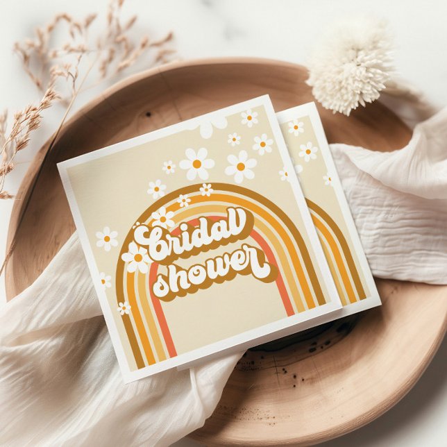 Servilleta De Papel Lluvia de ideas retro arcoíris para despedida de s (Subido por el creador)