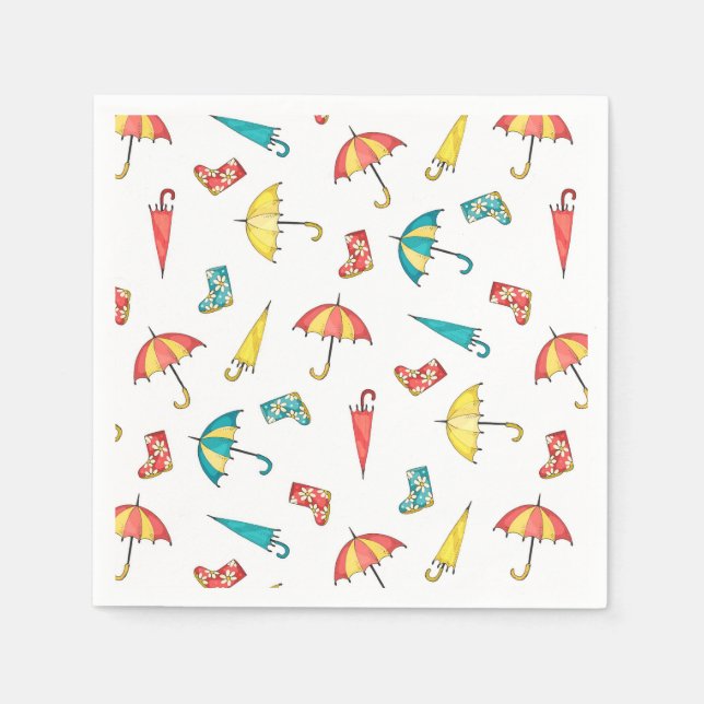Servilleta De Papel Lluvia de primavera I (Anverso)