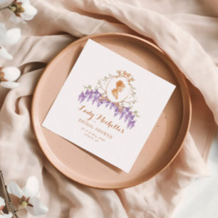 Servilleta De Papel Lluvia de Regalo de Boda de Flor de Wisteria Vinta