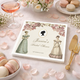 Servilleta De Papel Lluvia de Regalo Nupcial Regencia Vintage Floral R