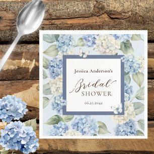 Servilleta De Papel Lluvia de Regalos de Boda con Hortensias Azules Ac