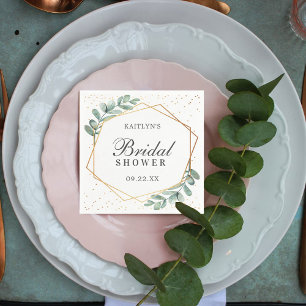 Servilleta De Papel Lluvia de Regalos de Boda con Papel de Oro Geométr