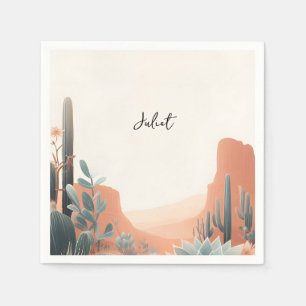 Servilleta De Papel Lluvia de regalos de boda de cactus del desierto s
