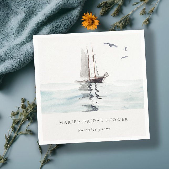 Servilleta De Papel Lluvia de regalos de boda de yate de vela náutico  (Subido por el creador)