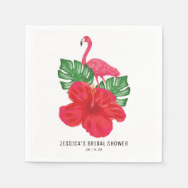 Servilleta De Papel Lluvia de Regalos de Boda Tropical de Hibisco y Fl