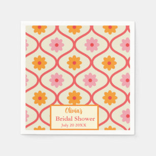 Servilleta De Papel Lluvia de Regalos Nupciales Retro Floral Ogee Mode