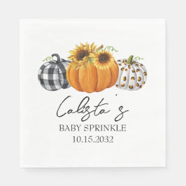 Servilleta De Papel Lluvia de regalos para el bebé de calabaza y giras