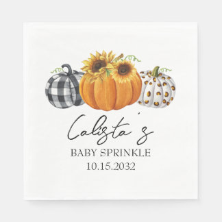 Servilleta De Papel Lluvia de regalos para el bebé de calabaza y giras
