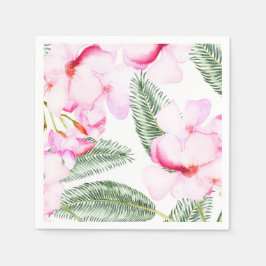 Servilleta De Papel Lluvia Tropical de Color Rosa Verde para la Fiesta
