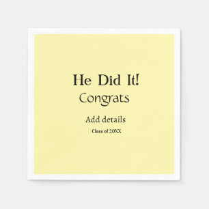 Servilleta De Papel lo hizo felicitaciones graduación agregar nombre d