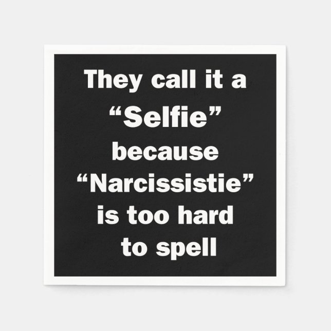 Servilleta De Papel Lo Llaman Selfie (Anverso)